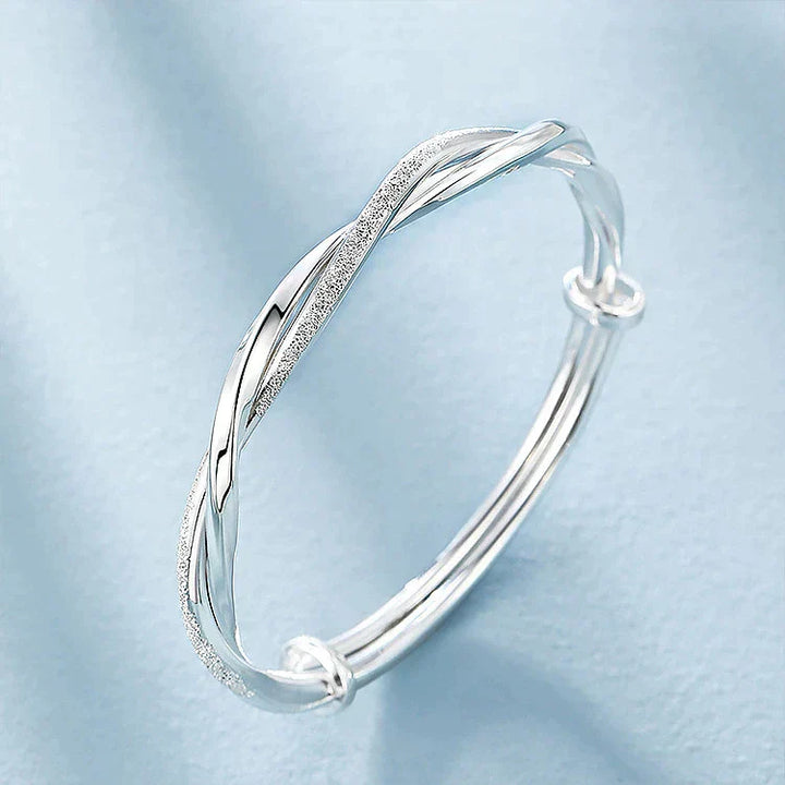 Beautiful braided silver bracelet