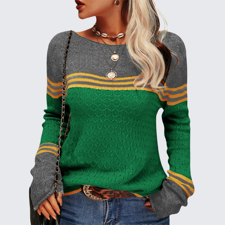 Ria™ | Casual striped knit jumper