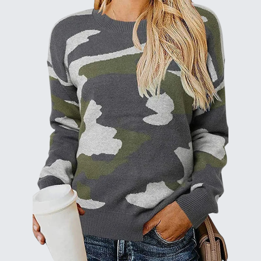 Maria™ | Camouflage Strickpullover