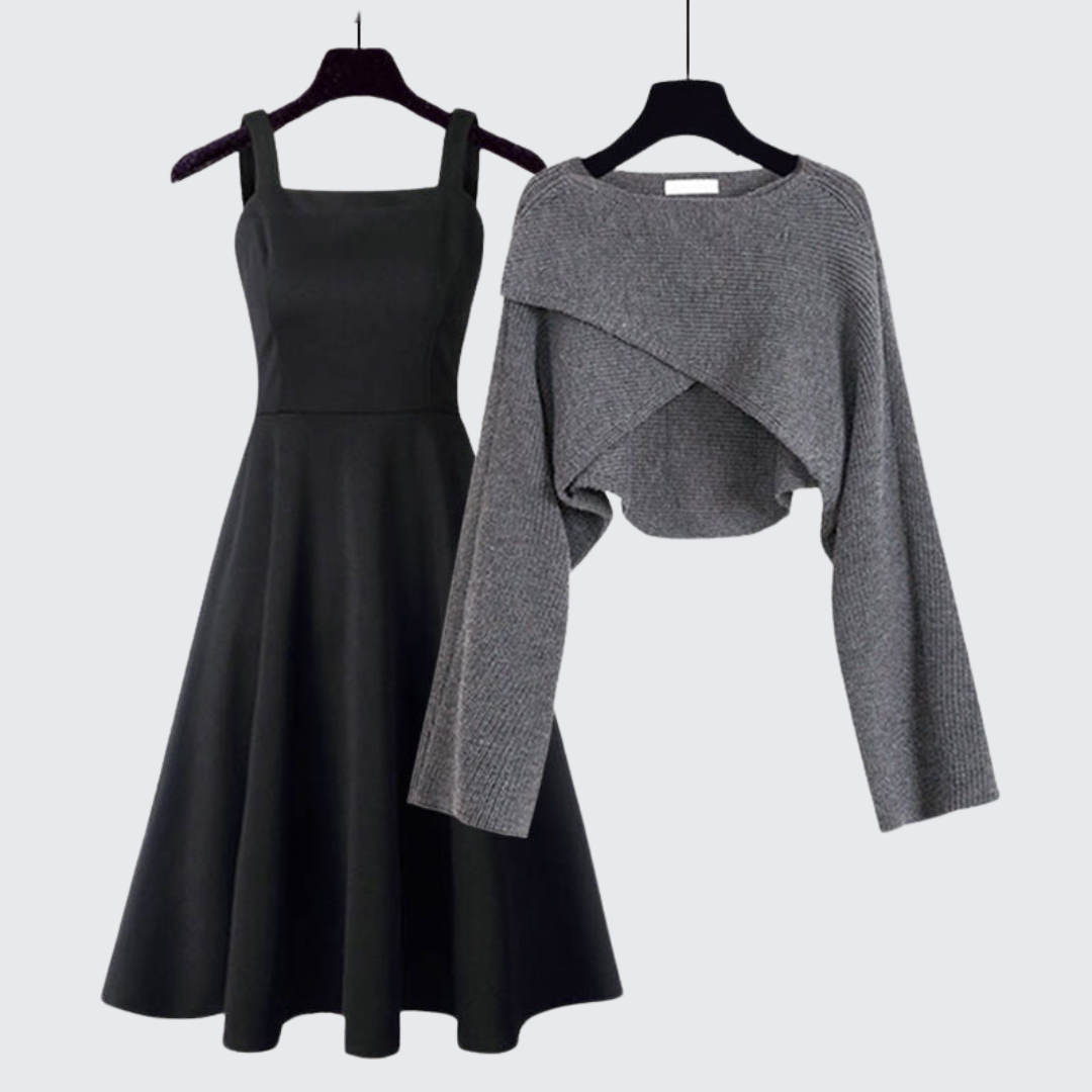 Lena™ | Elegant knitted dress combination