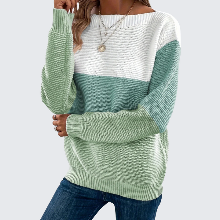 Jenna™ | Elegant patchwork jumper