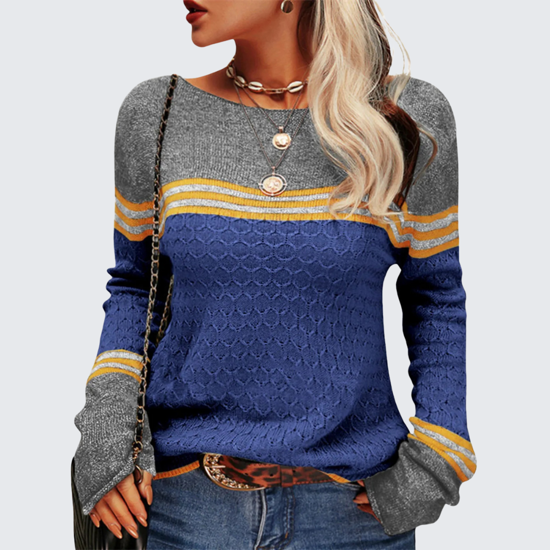 Ria™ | Casual striped knit jumper