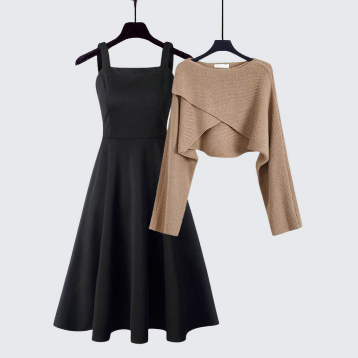 Lena™ | Elegant knitted dress combination