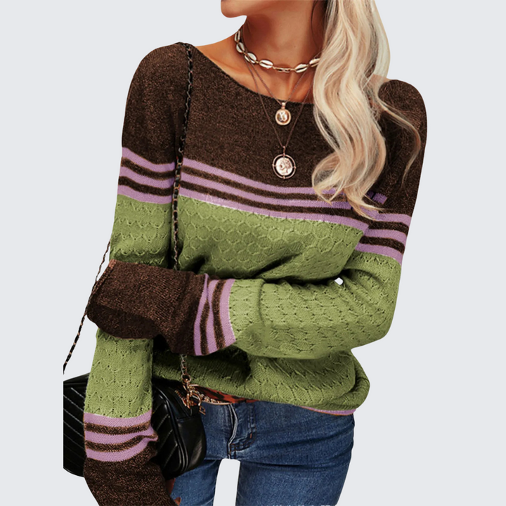 Ria™ | Casual striped knit jumper