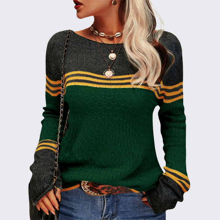 Ria™ | Casual striped knit jumper