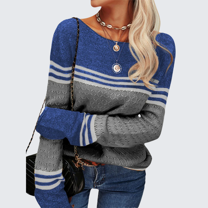 Ria™ | Casual striped knit jumper