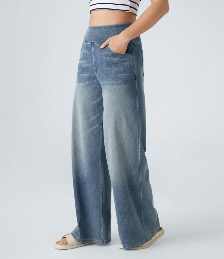 Eva | Elastic pants with high waist