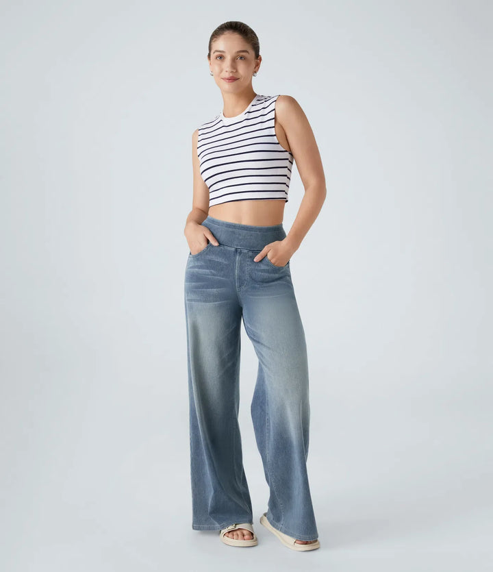 Eva | Elastic pants with high waist