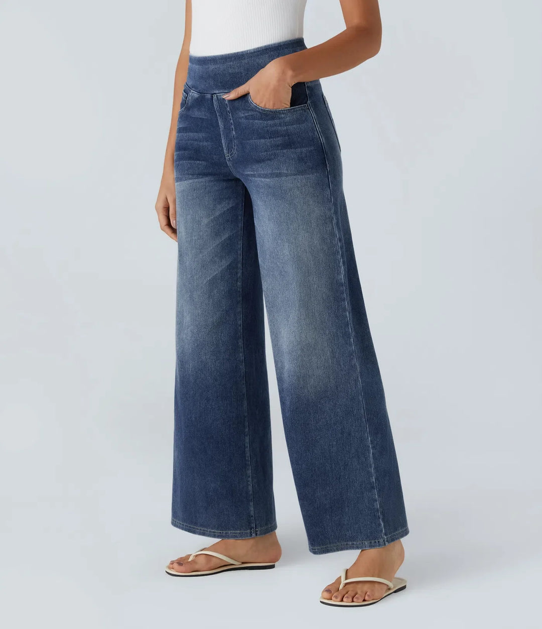 Eva | Elastic pants with high waist