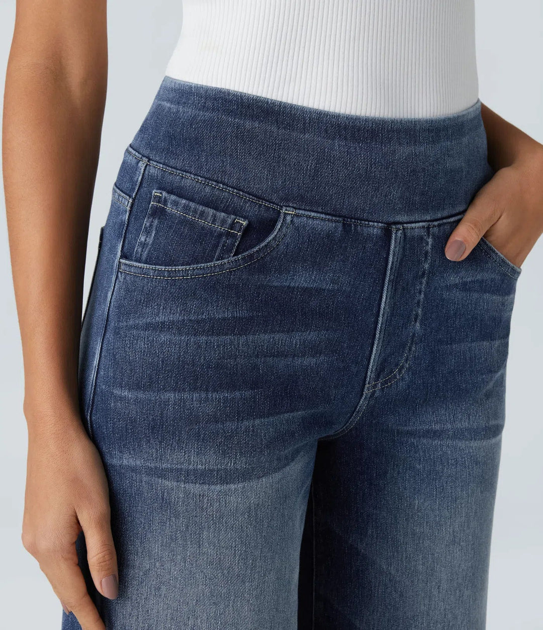 Eva | Elastic pants with high waist