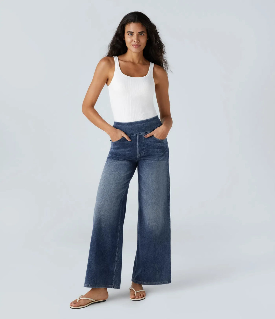 Eva | Elastic pants with high waist