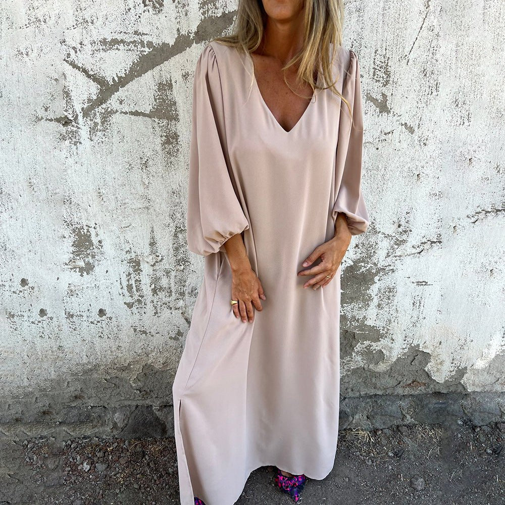 Long Boho Dress with Pockets