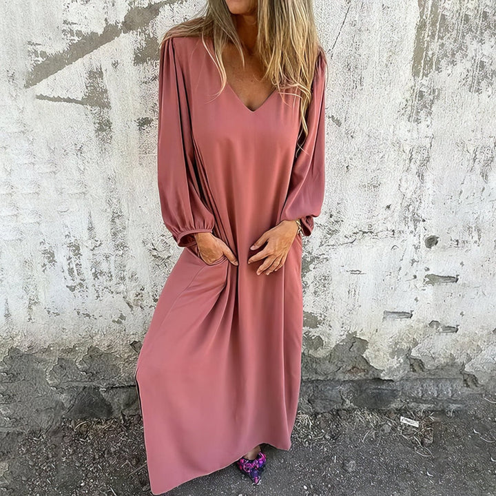 Long Boho Dress with Pockets